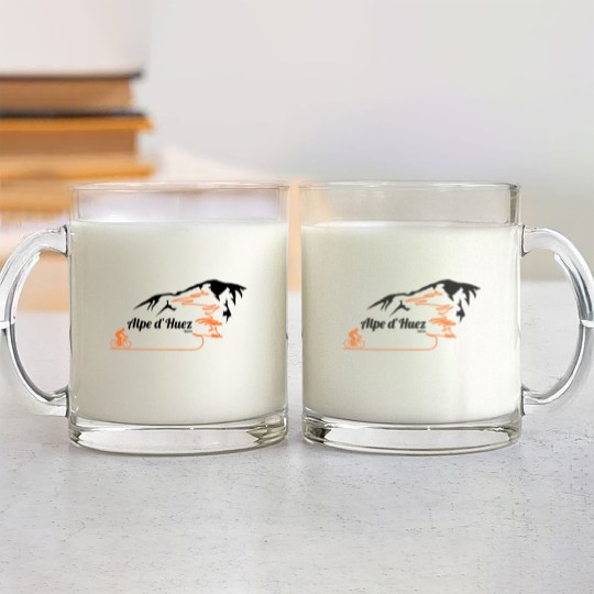 Discover Alpe d'Huez Cycling Print Socks Glass Mugs