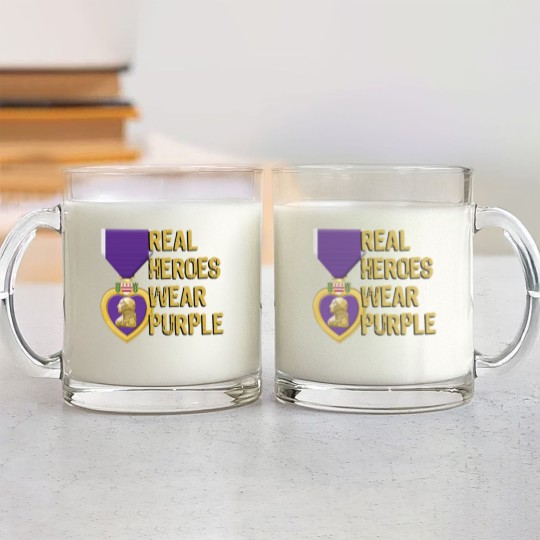Discover Purple Heart Military Real Heroes Wear Purple Glass Mugs