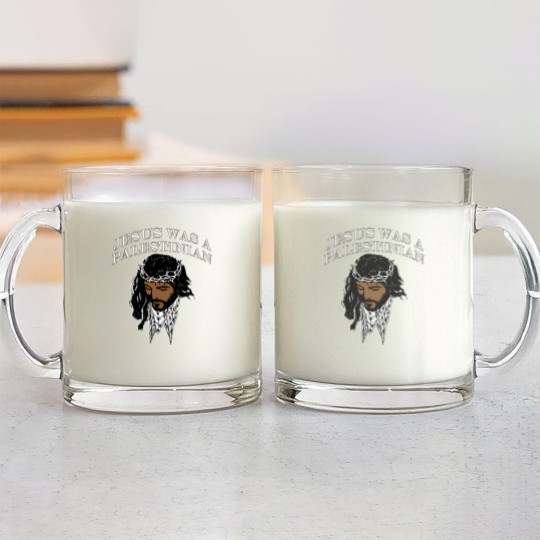 Discover jesus was a palestinian jesus keffiyeh palestine christian t Glass Mugs