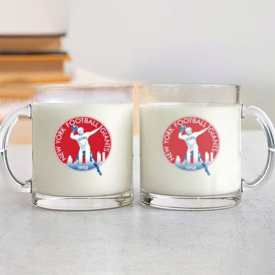 Discover NY Giants old school logo Glass Mugs