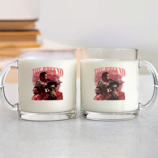 Discover Weeknd Vintage Merch Glass Mugs