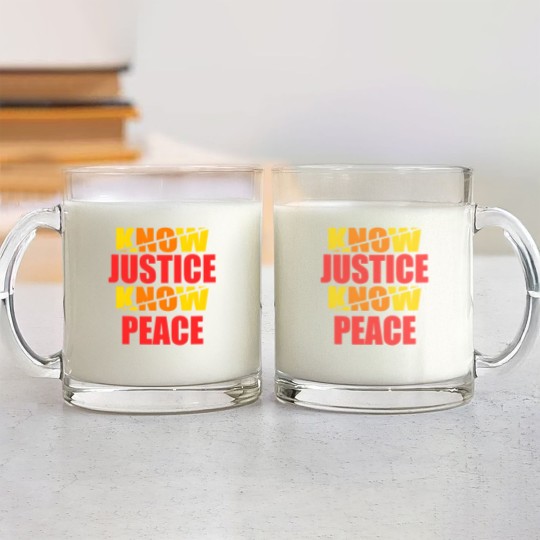 Discover "Social Justice No Justice No Peace" Glass Mugs design Glass Mugs