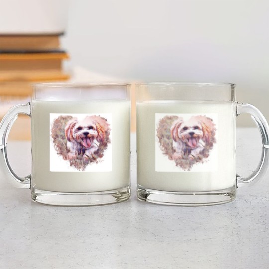 Discover Riley the Cavachon Glass Mugs