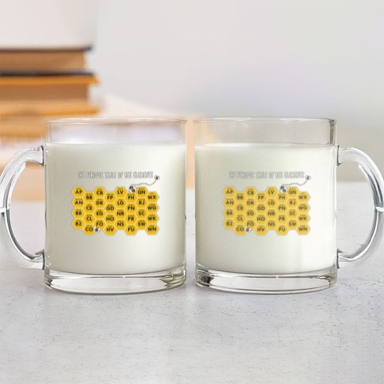 Discover The Periodic Table of Bee Elements Funny Beekeeper Glass Mugs