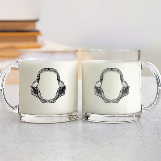 Discover Vintage Shark Jaws Glass Mugs