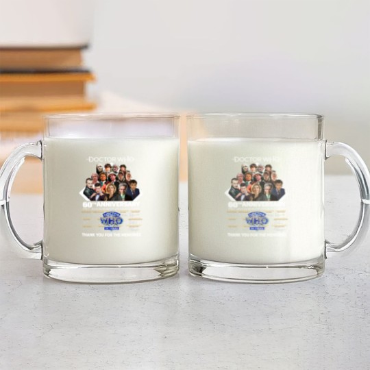 Discover Doctor Who 60th Anniversary 1963-2023 Thank You For The Memorie1 Signature Glass Mugs