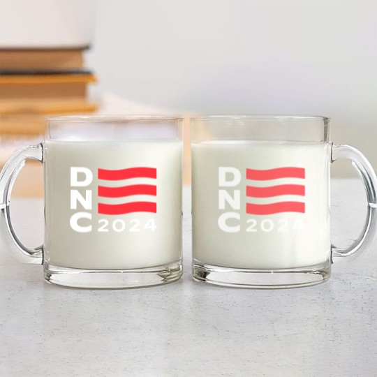 Discover DNC Democratic National Convention 2024 LOGO - Kamala Harris - Glass Mugs
