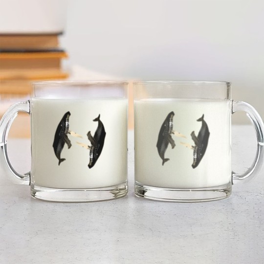 Discover CIRCLING WHALES - Whales - Glass Mugs