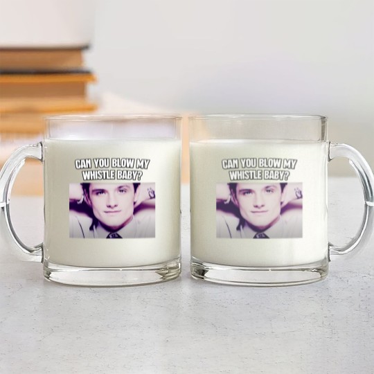 Discover Can You Blow My Whistle Baby Josh Hutcherson TikTok Meme Glass Mugs