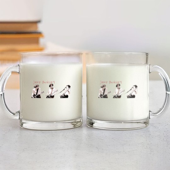 Discover 1994 Jeff Buckley So Real Unisex Black Glass Mugs, 90s Jeff Buckley Concert, Jeff Buckley Glass Mugs