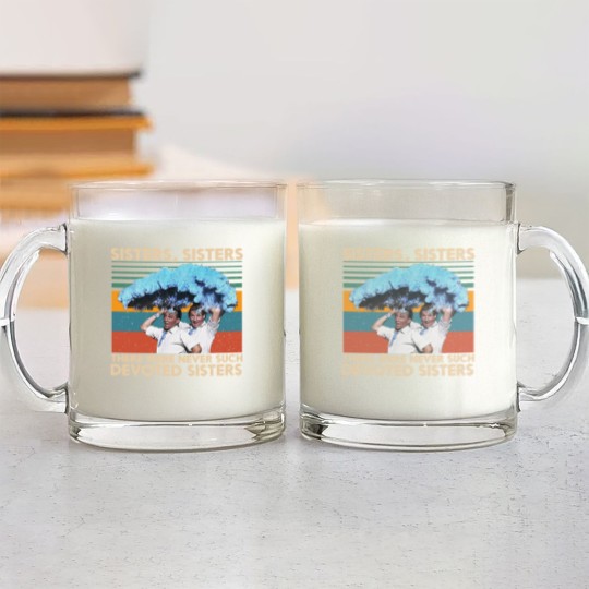 Discover Retro Sisters Sisters White Christmas 1954 Glass Mugs There Were Never Such Devoted Sisters Glass Mugs
