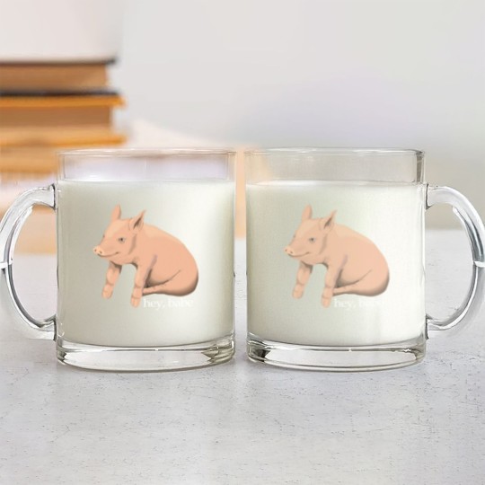 Discover Hey Babe Cute Pig Pun Glass Mugs