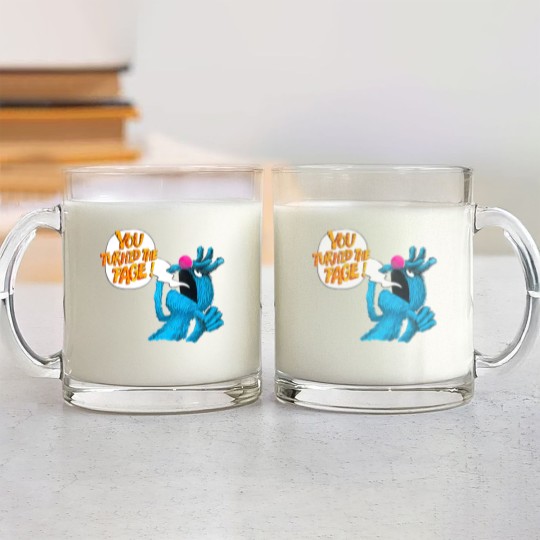 Discover Retro Vintage The Monster at The End of This Book, Monster You Turned The Page Glass Mugs