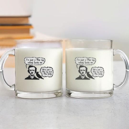 Discover BOHEMIAN POE Edgar Allan Poe RAVEN Glass Mugs