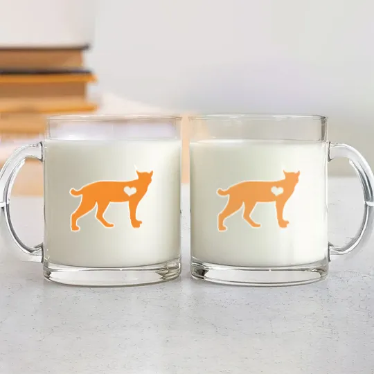 Discover Bobcat Heart Glass Mugs