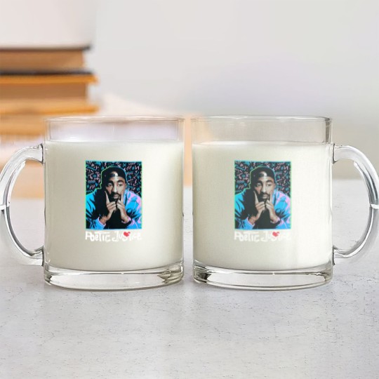 Discover Tupac Shakur Poetic Justice Black Glass Mugs - NWT