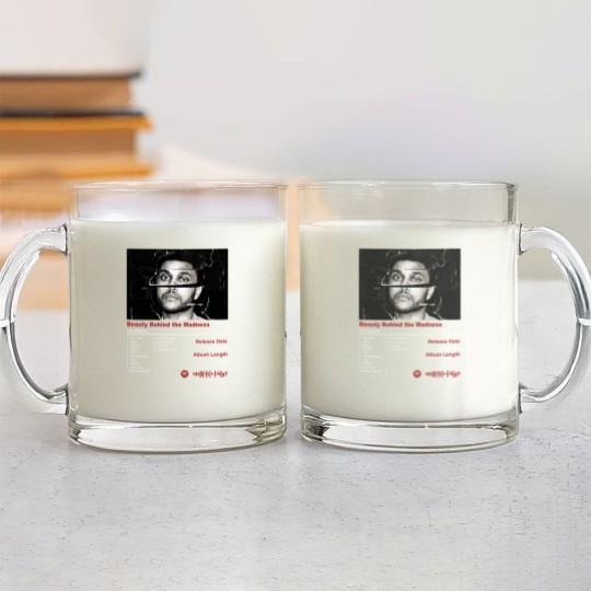 Discover Weeknds Beauty Behind the Madness Album Glass Mugs, Weeknds Retro Vintage
