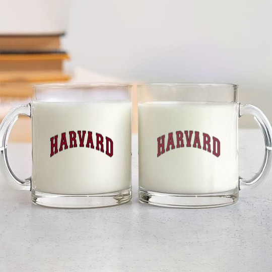 Discover Get Here Harvard University Glass Mugs - Arched Block - Officially Licensed Glass Mugs