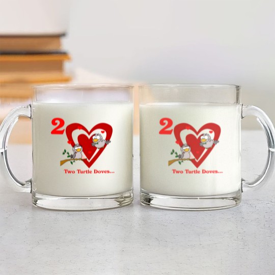 Discover Two Turtle Doves Glass Mugs