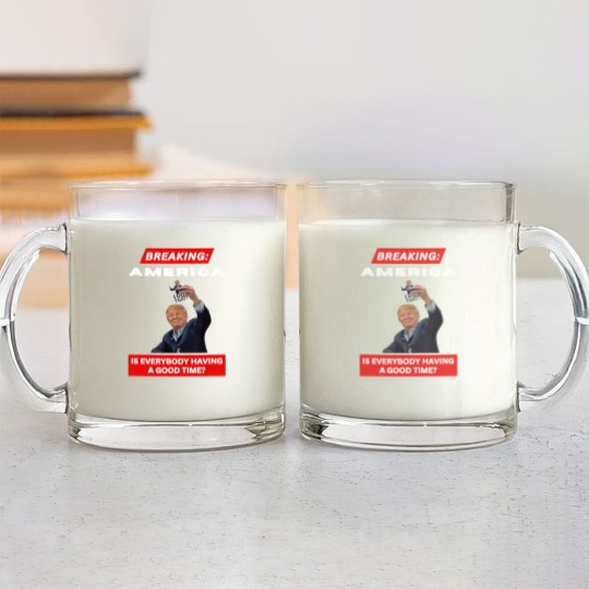 Discover BREAKING AMERICA Anti-Trump Tariffs HANDS OFF 2025 Protest Glass Mugs