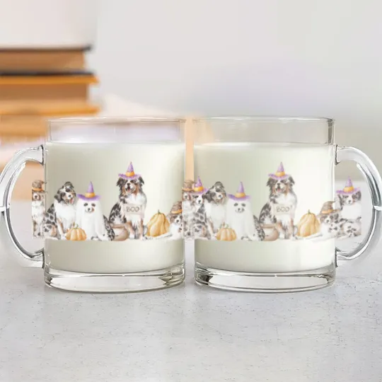 Discover Australian Shepherd Halloween  Glass Mugs