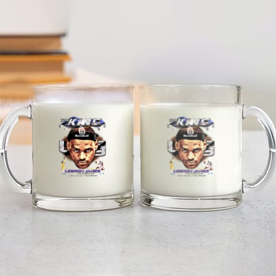 Discover Lebron James Glass Mugs, Basketball Glass Mugs, Classic 90s Graphic Glass Mugs