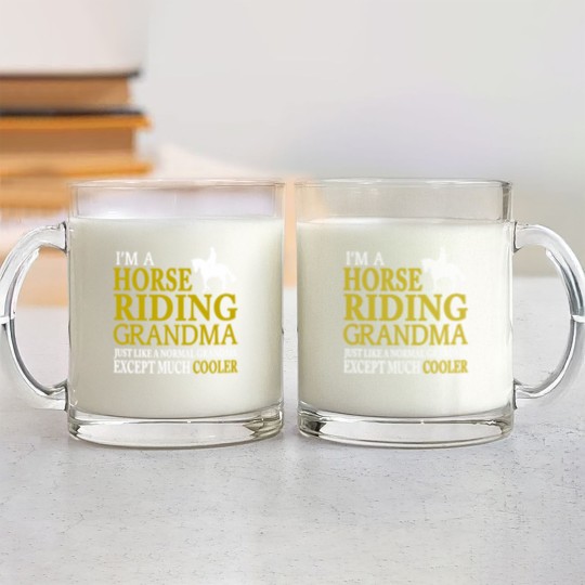 Discover I'm A Horse Riding Grandma Glass Mugs