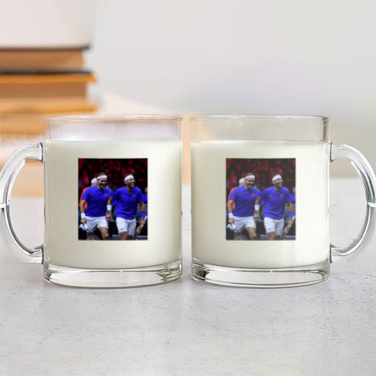 Discover Roger Federer and Rafael Nadal Glass Mugs, Roger Federer 20 Grand Slams Glass Mugs