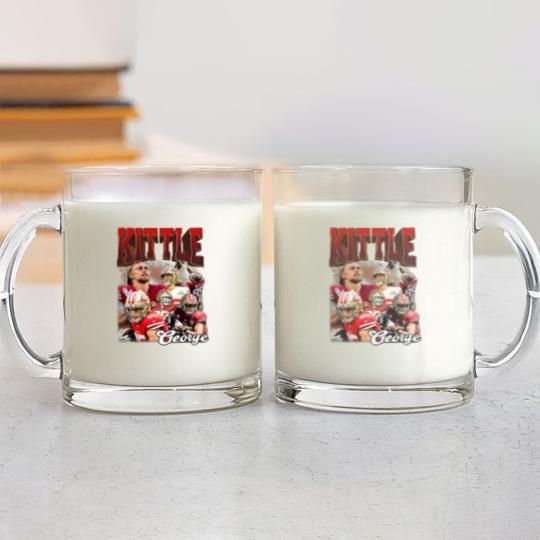 Discover Limited George Kittle Glass Mugs professional American Football Player