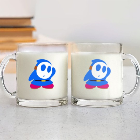 Discover Blue Shy Guy Glass Mugs