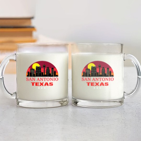 Discover Vintage San Antonio USA Souvenir Glass Mugs