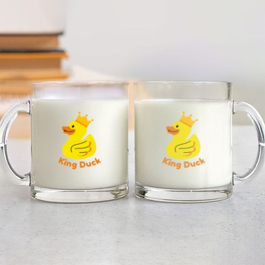 Discover King Duck - King Rubber Duck Glass Mugs