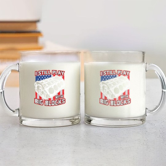 Discover I still play with big blocks - Car Mechanic Enthusiast Gear Glass Mugs