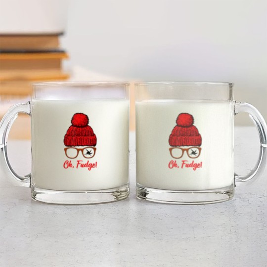 Discover Oh Fudge Funny Christmas Candies Geek Nerd Glass Mugs