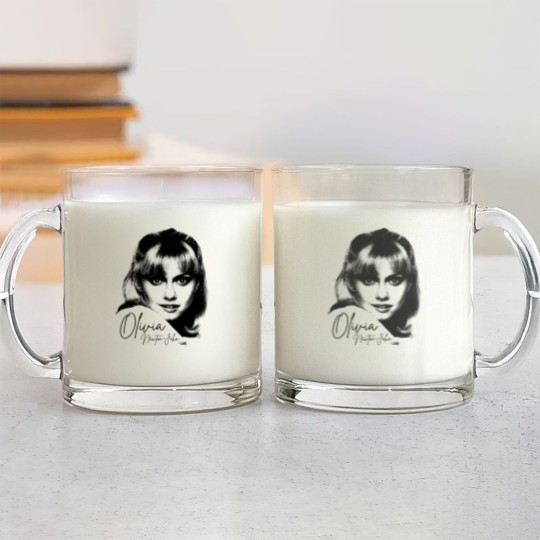 Discover Olivia Newton John Face - Olivia Newton John - Glass Mugs