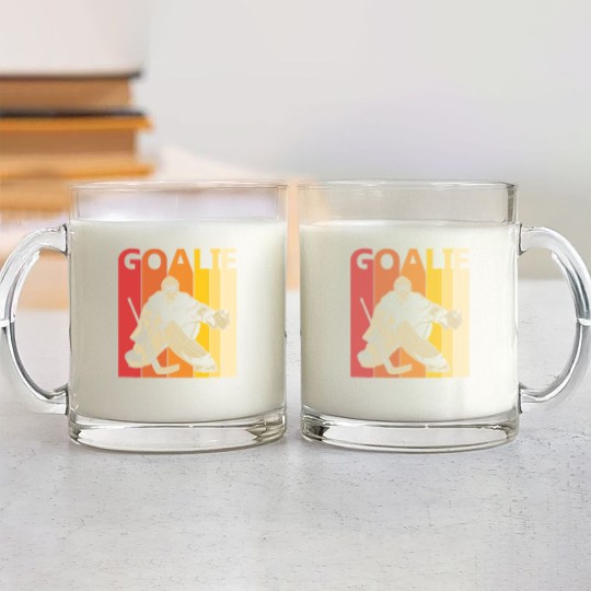 Discover Hockey Goalie T- Glass Mugs Vintage Hockey Goalie T- Glass Mugs Glass Mugs