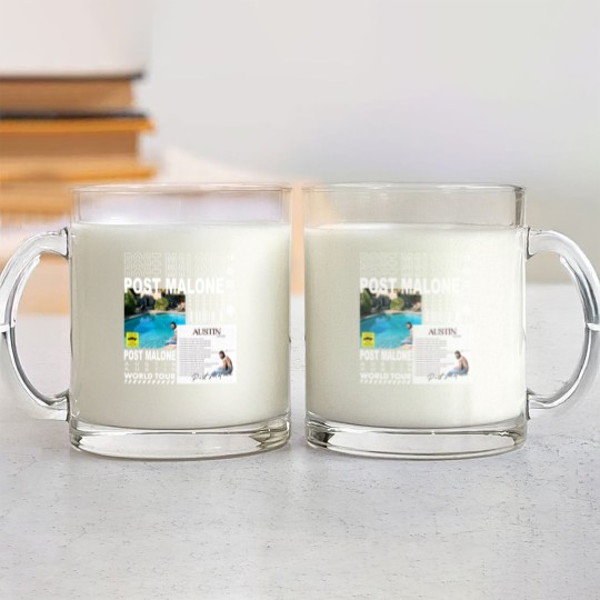 Discover Post Malone Rap Glass Mugs, Vintage Posty Glass Mugs