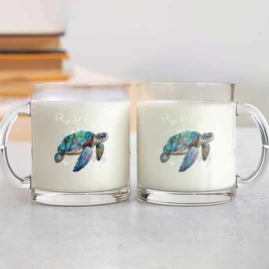Discover playa del carmen mexico sea turtle playa souvenir t Glass Mugs