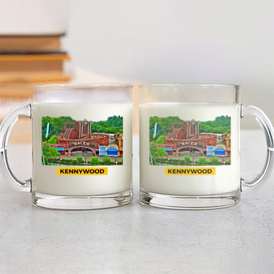 Discover Kennywood amusement park Glass Mugs