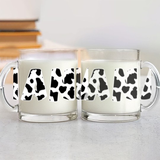 Discover Nana Cow Print Cow Pattern Glass Mugs