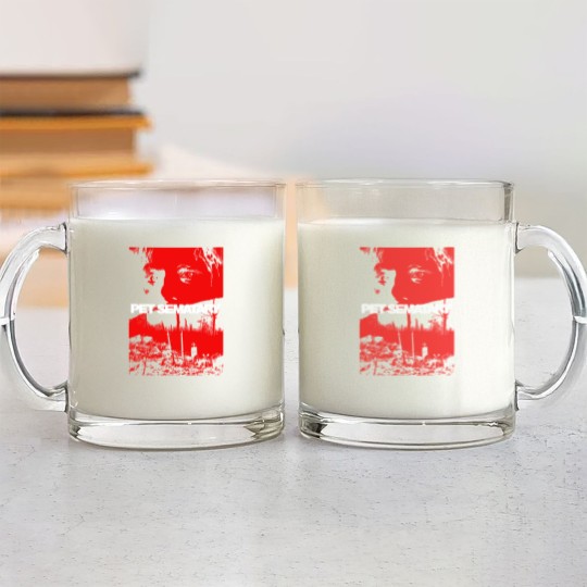 Discover Pet Sematary Poster Art Glass Mugs, Pet Sematary Decayed Cat Black Glass Mugs