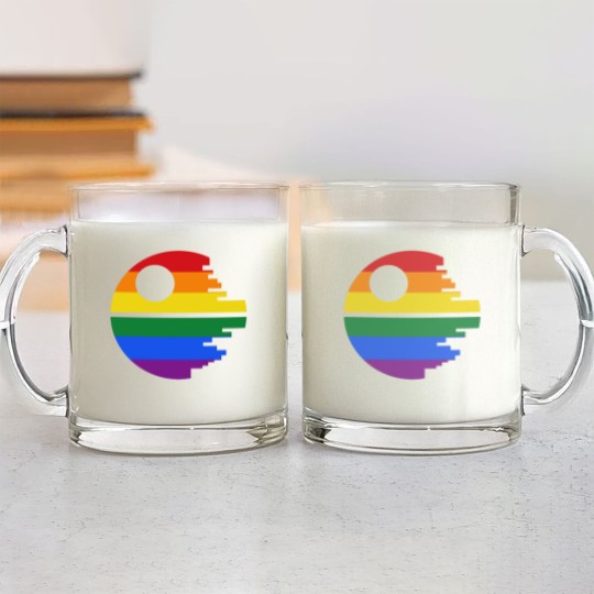Discover Rainbow Death Star Glass Mugs