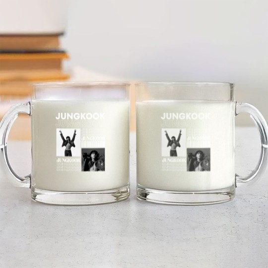 Discover Jungkookie Graphic 90s Glass Mugs,Jungkook Bts Glass Mugs, Vintage JungKook 90s Bootleg Glass Mugs