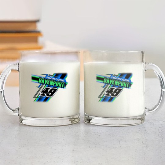 Discover Jonathan Davenport Late Model Dirt Track Blue Racing Graphic Glass Mugs