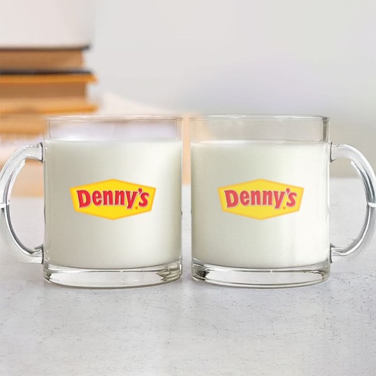 Discover Denny's Logo Glass Mugs