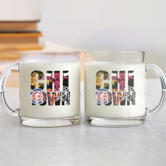 Discover Chicago Glass Mugs - Chi town chicago sports Glass Mugs