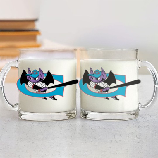 Discover Game of Greensboro Bats Baseball Glass Mugs