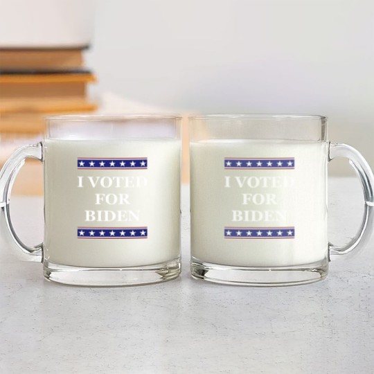 Discover i voted for biden pro joe biden democrats liberals gifts Glass Mugs