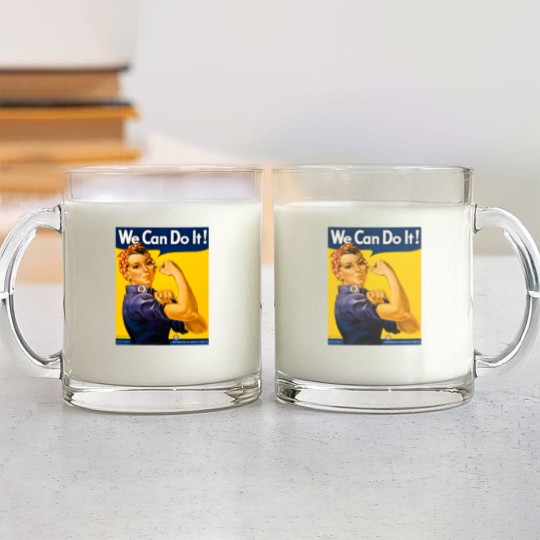 Discover We Can Do It! Rosie the Riveter Vintage WW2 Glass Mugs