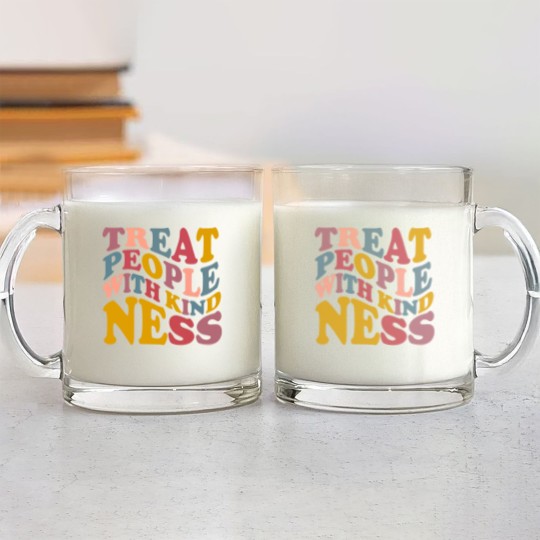 Discover Treat People With Kindness Glass Mugs